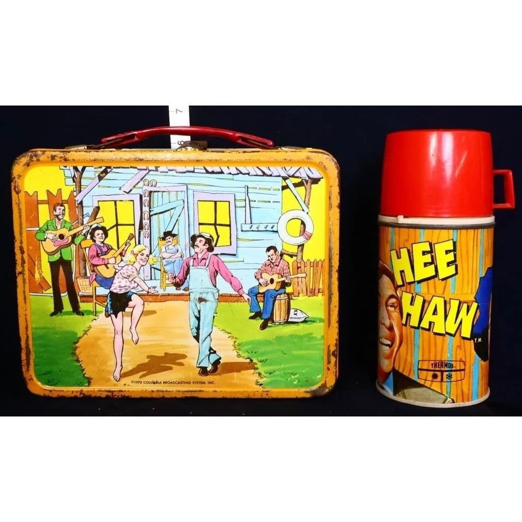 Vintage metal Hee Haw lunchbox w/ thermos