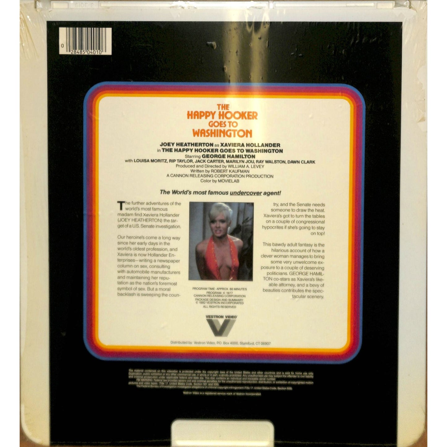 The Happy Hooker Goes To Washington (1977) CED RCA SelectaVision TESTED WORKING