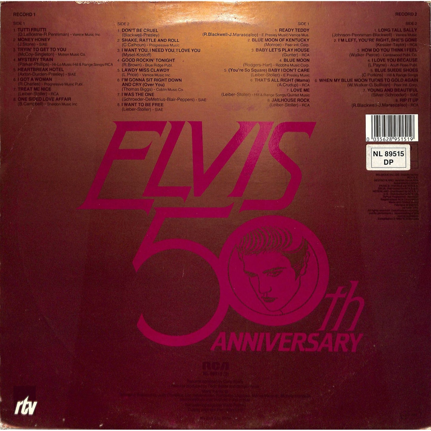 Elvis the Pelvis (Elvis 50th Anniversary Series, 1985) Italian Release 2LP