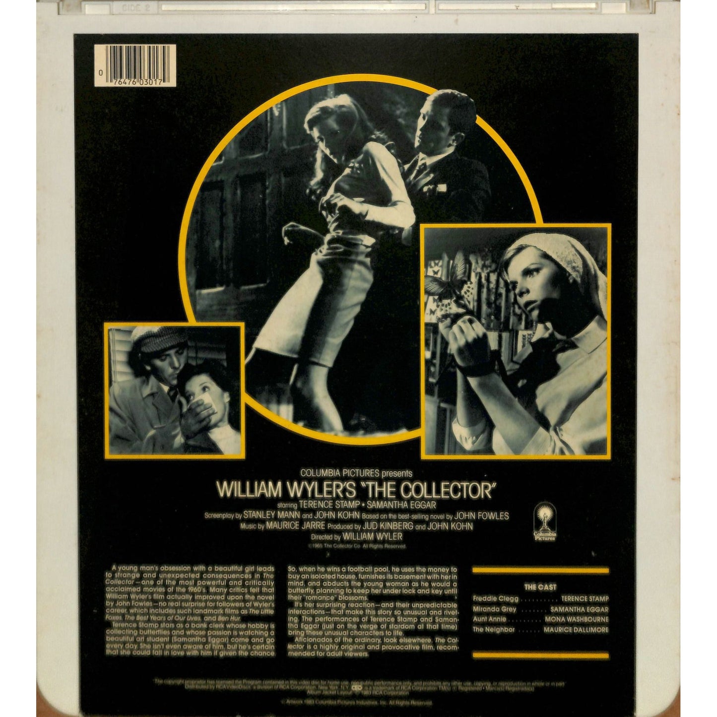The Collector (1965) Vintage CED RCA SelectaVision Videodisc TESTEDWORKING