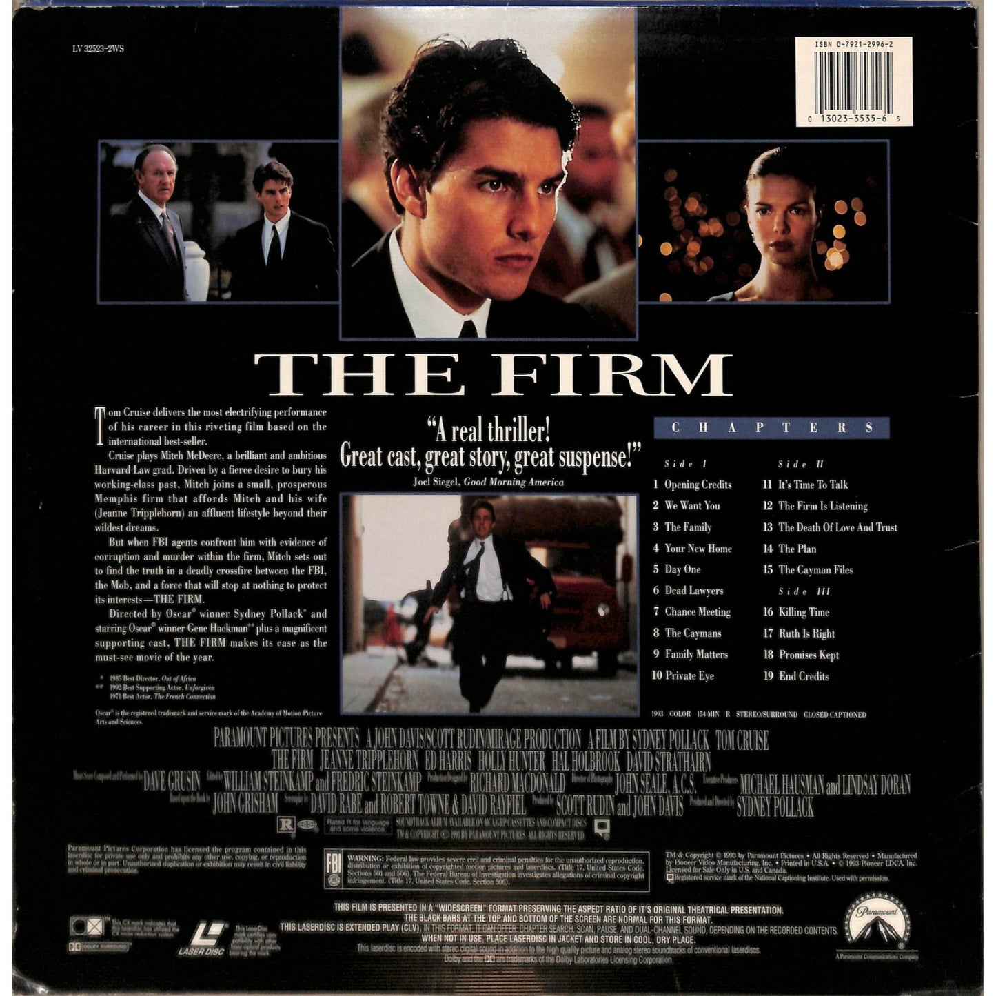 The Firm (1993) Laserdisc