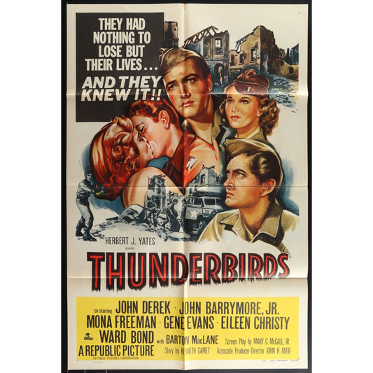Thunderbirds (1952) Original Movie Poster Folded 27x41