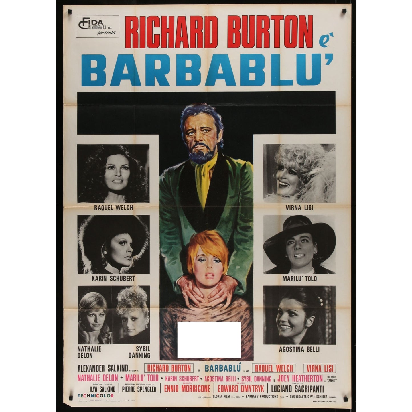 Bluebeard (1972) Original Italian 1P Movie Poster Folded 39x55