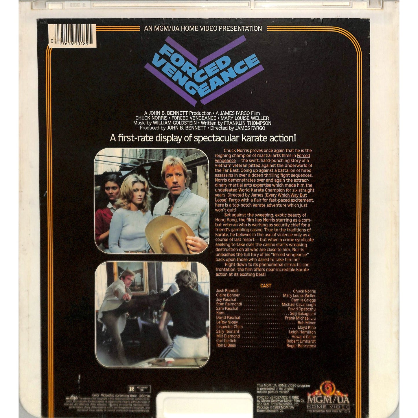 Forced Vengeance (1982) Vintage CED Videodisc