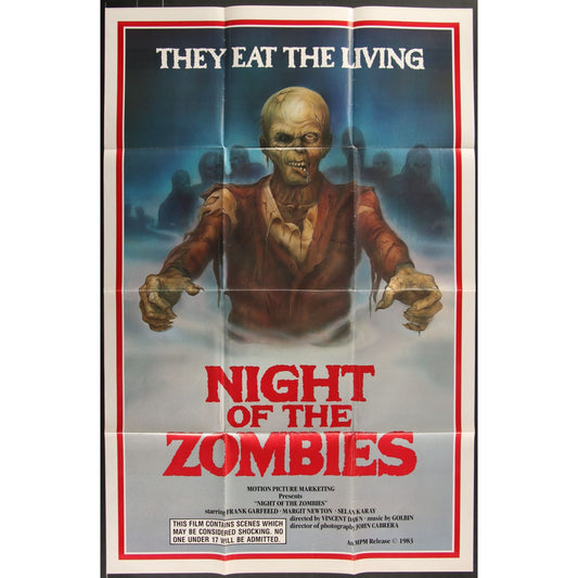 Night of the Zombies (1981) Original Movie Poster Folded 27x41