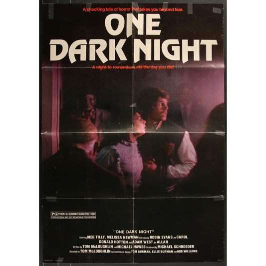 One Dark Night (1982) Original Movie Poster Folded 27x40