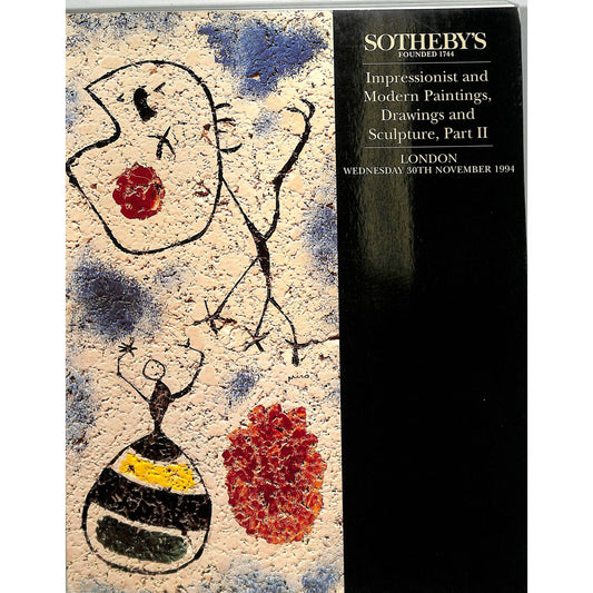 Sotheby's Impressionist and Modern Art Catalog 1994