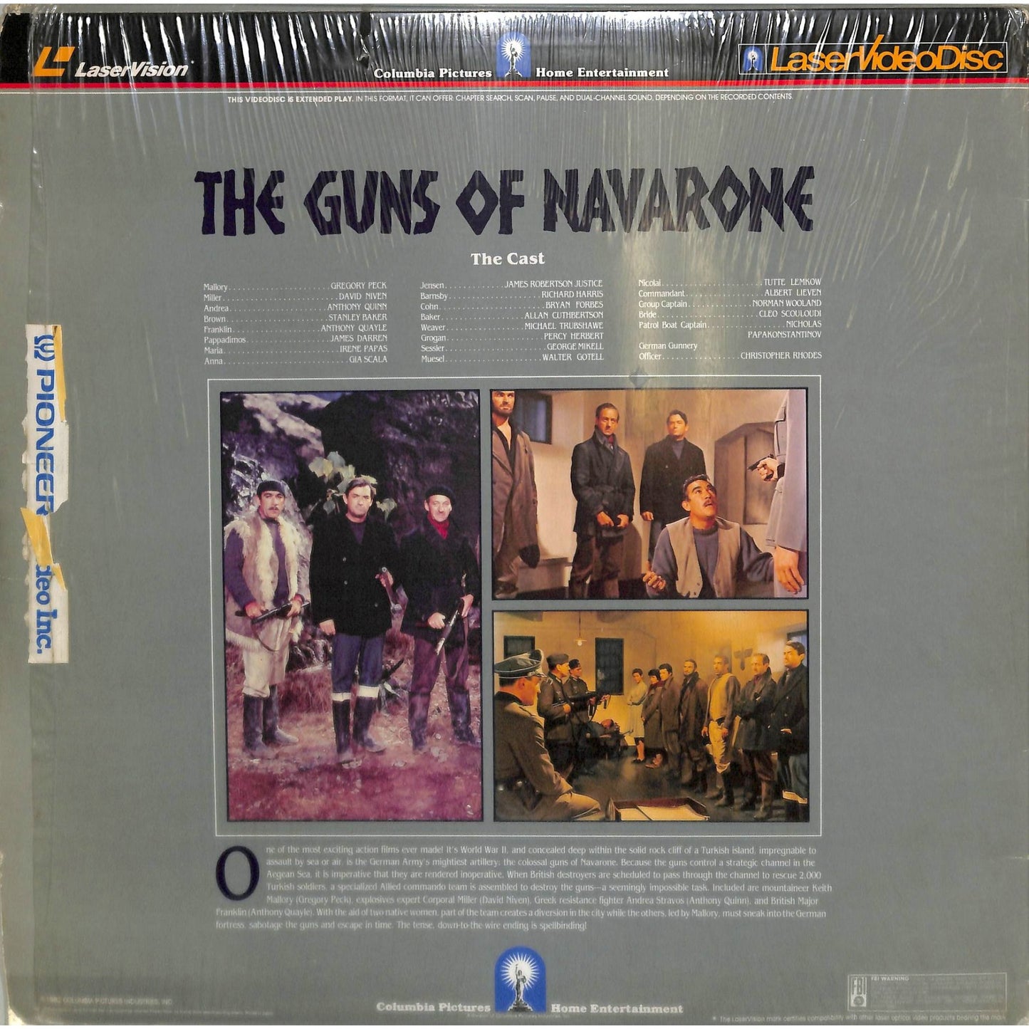 The Guns of Navarone (1961) Laserdisc