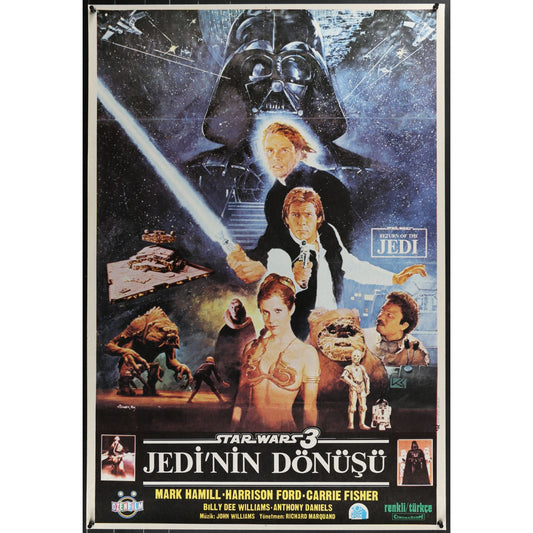 Star Wars: Return of the Jedi (1983) Original Turkish Rolled Movie Poster 28x40