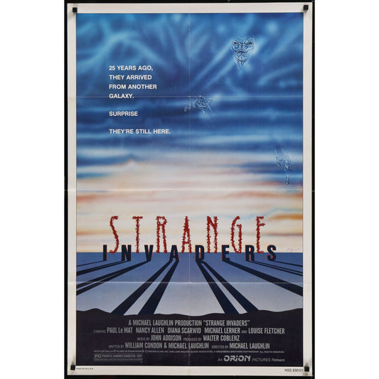 Strange Invaders (1983) Original Movie Poster Folded 27x41
