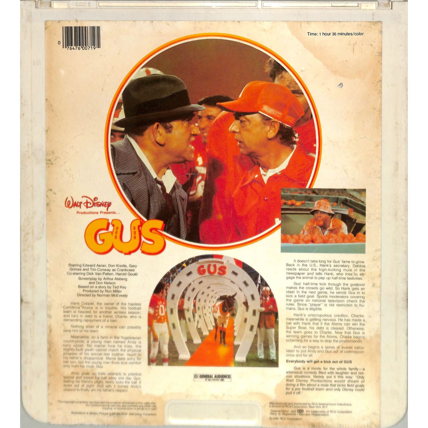 Gus (1976) Vintage CED Videodisc