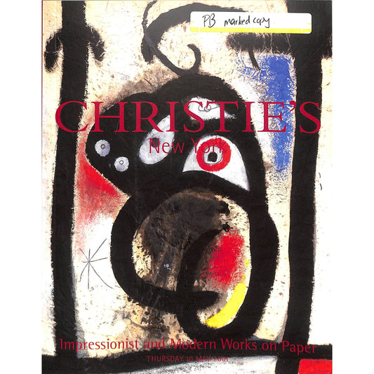 Christie's Impressionist and Modern Works Auction Catalog May 10, 2001