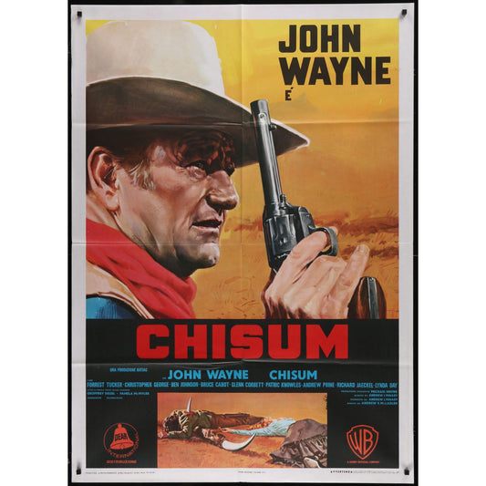 Chisum (1970) Original Italian 1-P Movie Poster 39x55