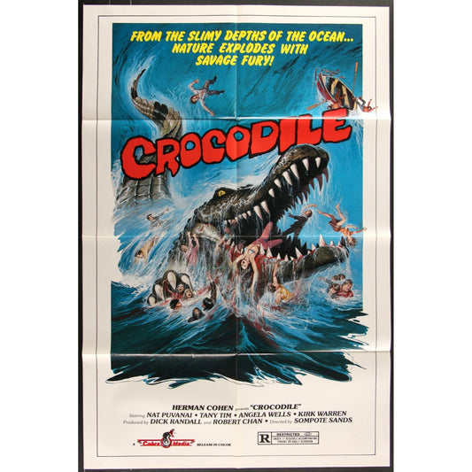 Crocodile (1979) Original Movie Poster Folded 27x41