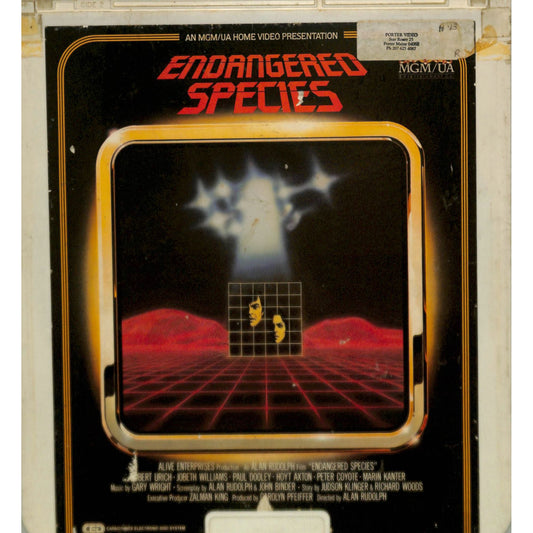 Endangered Species (1982) CED RCA SelectaVision TESTED WORKING