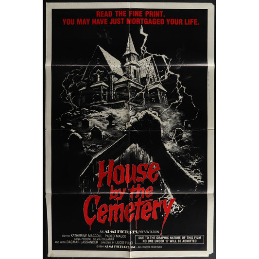 The House by the Cemetery (1981) Original Movie Poster Folded 27x41EM8-465